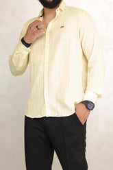 Turbo Billy Textured Knit Long Sleeve Cotton Casual Shirt